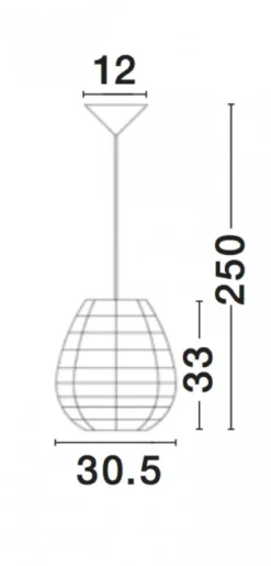 Nova Luce 9587131 GRIFFIN Pendelleuchte 33cm Mokka E27