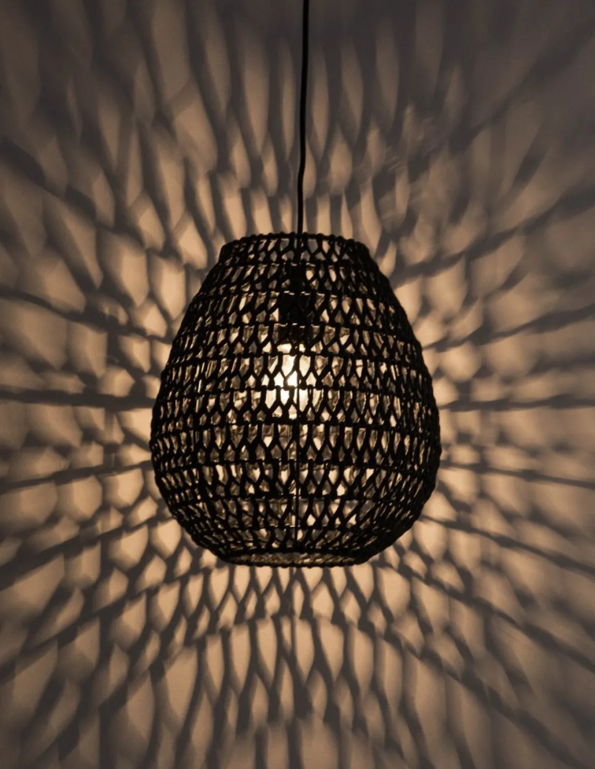 Nova Luce 9858713 GRIFFIN Pendelleuchte 33cm Schwarz E27