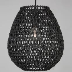 Nova Luce 9858713 GRIFFIN Pendelleuchte 33cm Schwarz E27