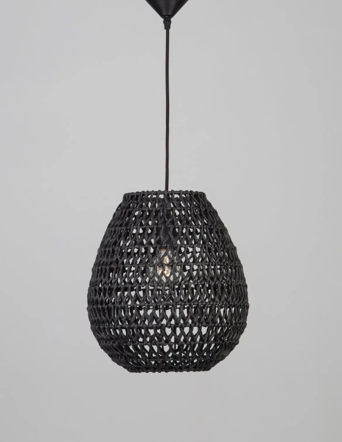 Nova Luce 9858713 GRIFFIN Pendelleuchte 33cm Schwarz E27