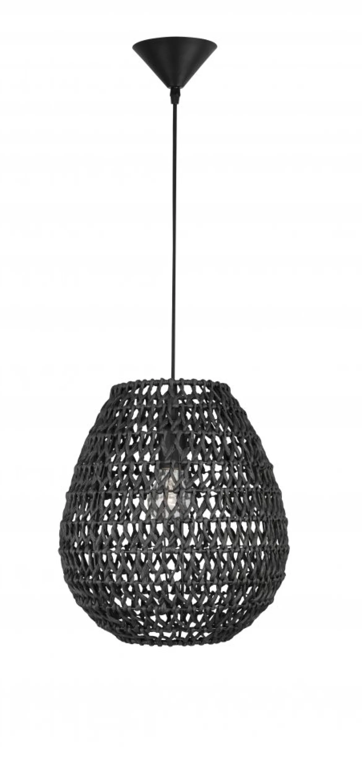 Nova Luce 9858713 GRIFFIN Pendelleuchte 33cm Schwarz E27