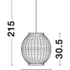 Nova Luce 9858720 GRIFFIN Pendelleuchte 30,5cm Natur E27