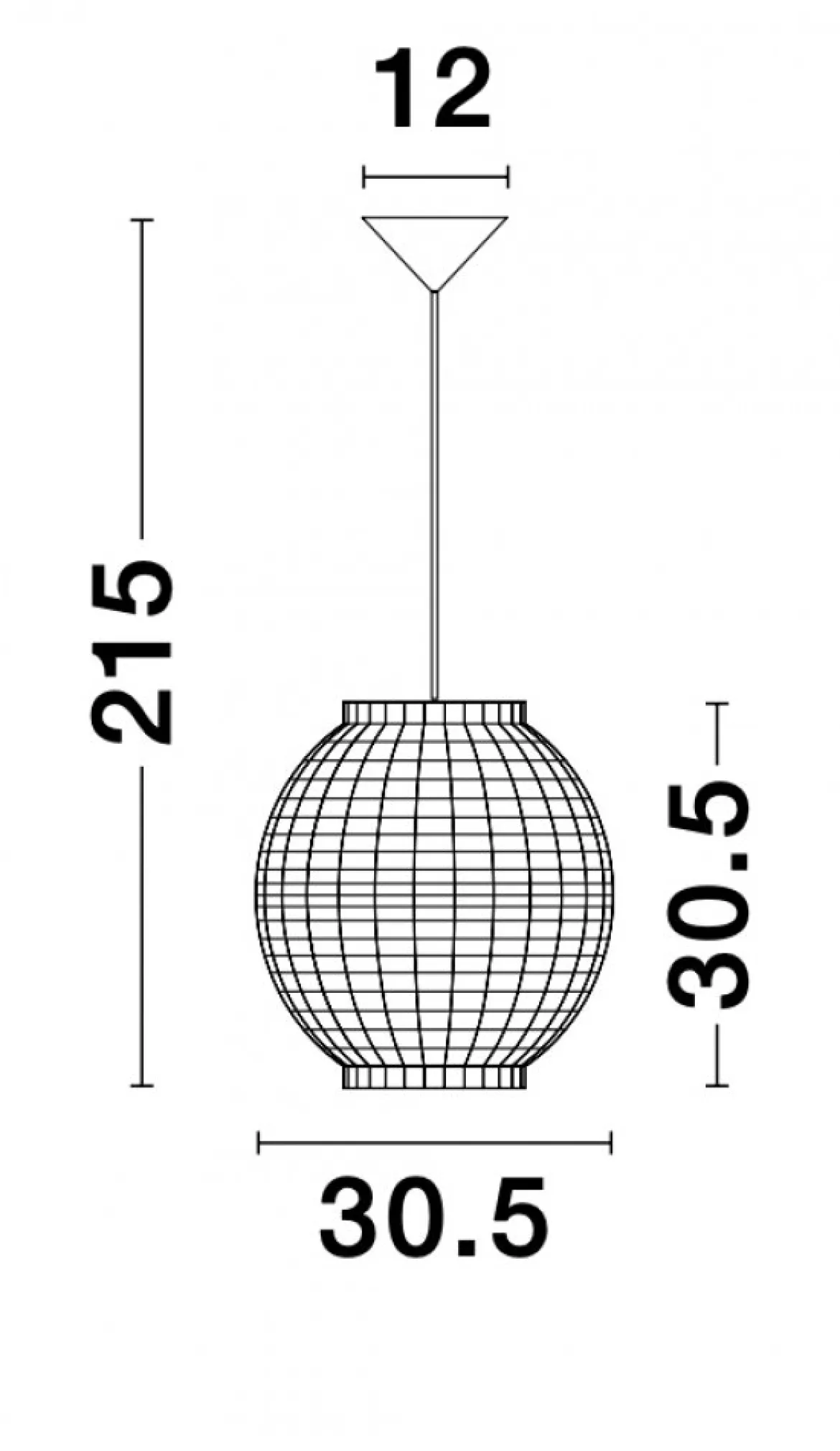Nova Luce 9858720 GRIFFIN Pendelleuchte 30,5cm Natur E27
