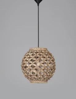 Nova Luce 9858720 GRIFFIN Pendelleuchte 30,5cm Natur E27