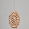 Nova Luce 9858748 GRIFFIN Pendelleuchte 35,5cm Natur E27