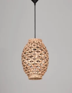 Nova Luce 9858748 GRIFFIN Pendelleuchte 35,5cm Natur E27