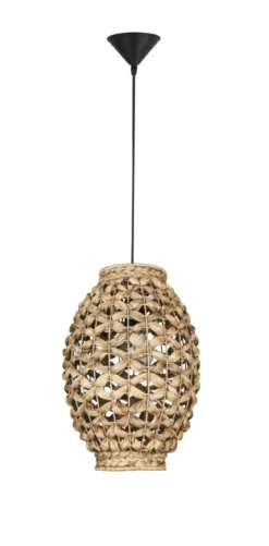 Nova Luce 9858748 GRIFFIN Pendelleuchte 35,5cm Natur E27