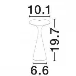 Nova Luce 9136455 GRIGIO Mobile Tischleuchte Sandfarben IP54
