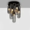 Nova Luce 9028852 GUSTAVE Deckenleuchte 7-flammig Schwarz Rauchgrau G9