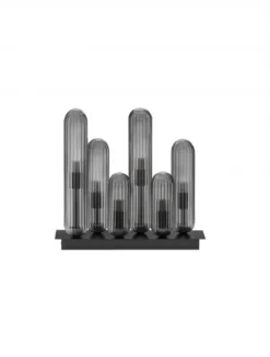 Nova Luce 9028854 GUSTAVE Deckenleuchte 6-flammig Schwarz Rauchgrau G9