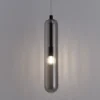 Nova Luce 9028851 GUSTAVE Pendelleuchte 1-flammig Schwarz Rauchgrau G9
