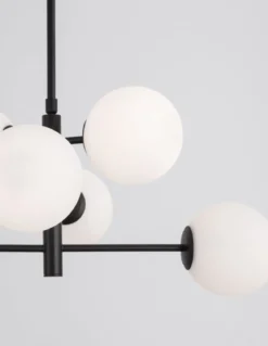 Nova Luce 9100361 IMPERO Pendelleuchte 6-flammig Schwarz Weiss E14