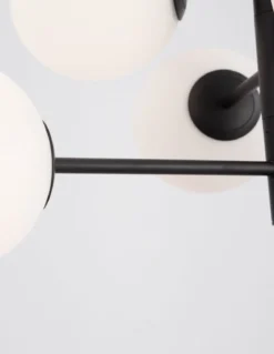 Nova Luce 9100361 IMPERO Pendelleuchte 6-flammig Schwarz Weiss E14