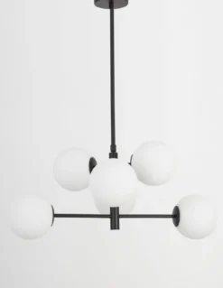 Nova Luce 9100361 IMPERO Pendelleuchte 6-flammig Schwarz Weiss E14