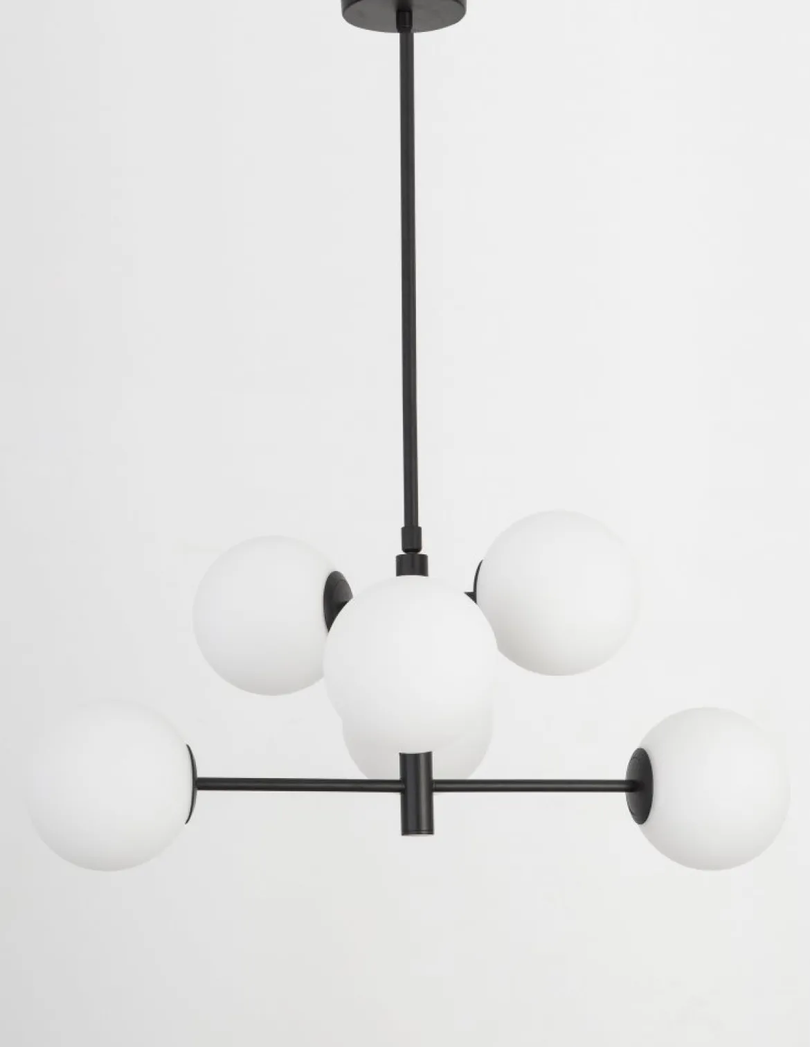 Nova Luce 9100361 IMPERO Pendelleuchte 6-flammig Schwarz Weiss E14
