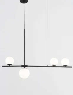 Nova Luce 9100441 IMPERO Pendelleuchte 4-flammig Schwarz Weiss G9