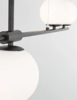 Nova Luce 9100441 IMPERO Pendelleuchte 4-flammig Schwarz Weiss G9