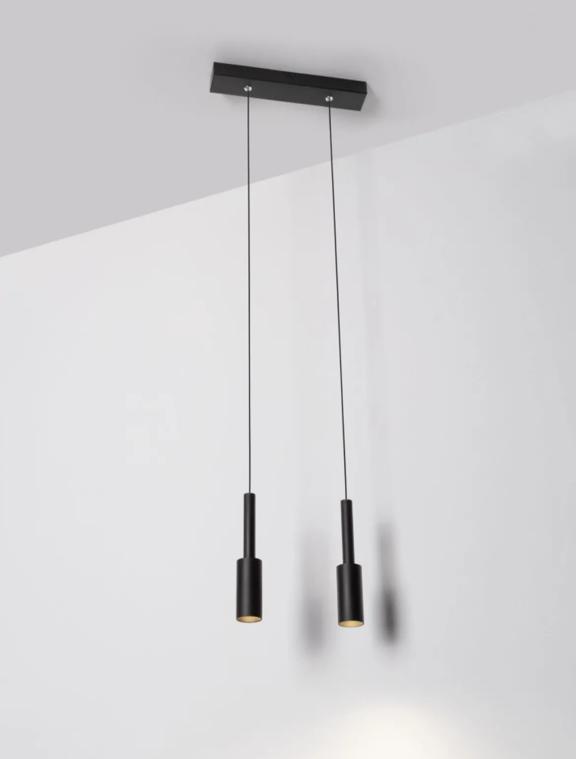 Nova Luce 9010230 JOY LED Pendelleuchte 2-flammig 3000K Schwarz