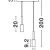 Nova Luce 9010231 JOY LED Pendelleuchte 2-flammig 3000K Weiss