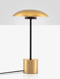 Nova Luce 9501229 LASH LED Tischleuchte 44cm Schwarz Gold