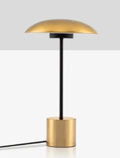 Nova Luce 9501229 LASH LED Tischleuchte 44cm Schwarz Gold