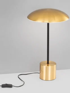 Nova Luce 9501229 LASH LED Tischleuchte 44cm Schwarz Gold