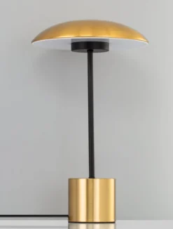 Nova Luce 9501229 LASH LED Tischleuchte 44cm Schwarz Gold