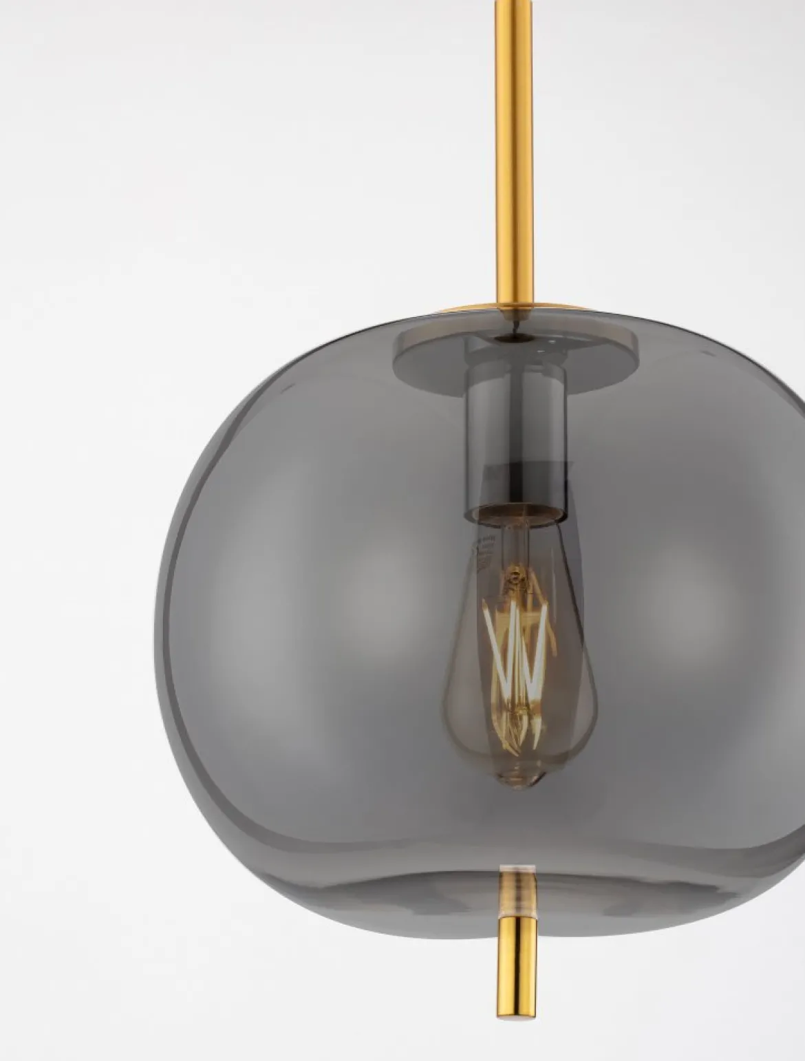 Nova Luce 9624079 LATO Pendelleuchte 30cm Gold Rauchglas E27