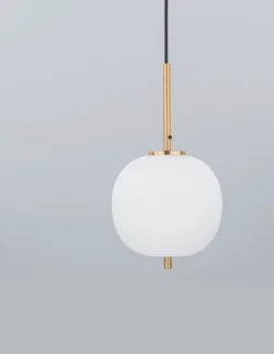 Nova Luce 9624064 LATO Pendelleuchte 18,5cm Gold Opal E14