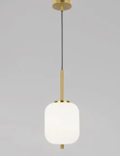 Nova Luce 9624065 LATO Pendelleuchte 16,5cm Gold Opal E14