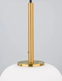 Nova Luce 9624065 LATO Pendelleuchte 16,5cm Gold Opal E14