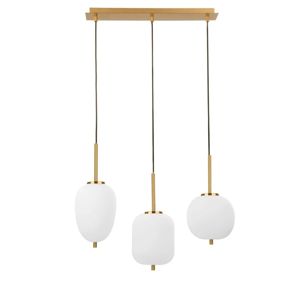 Nova Luce 9624067 LATO Pendelleuchte 3-flammig Gold Opal E14
