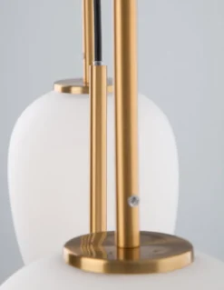 Nova Luce 9624067 LATO Pendelleuchte 3-flammig Gold Opal E14