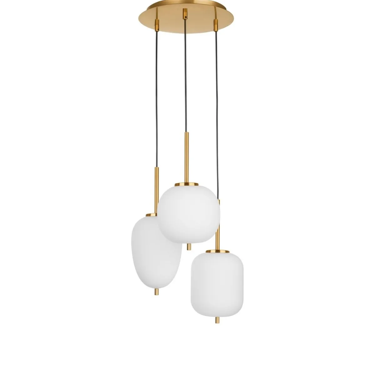 Nova Luce 9624068 LATO Pendelleuchte rund 3-flammig Gold Opal E14