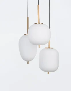 Nova Luce 9624068 LATO Pendelleuchte rund 3-flammig Gold Opal E14