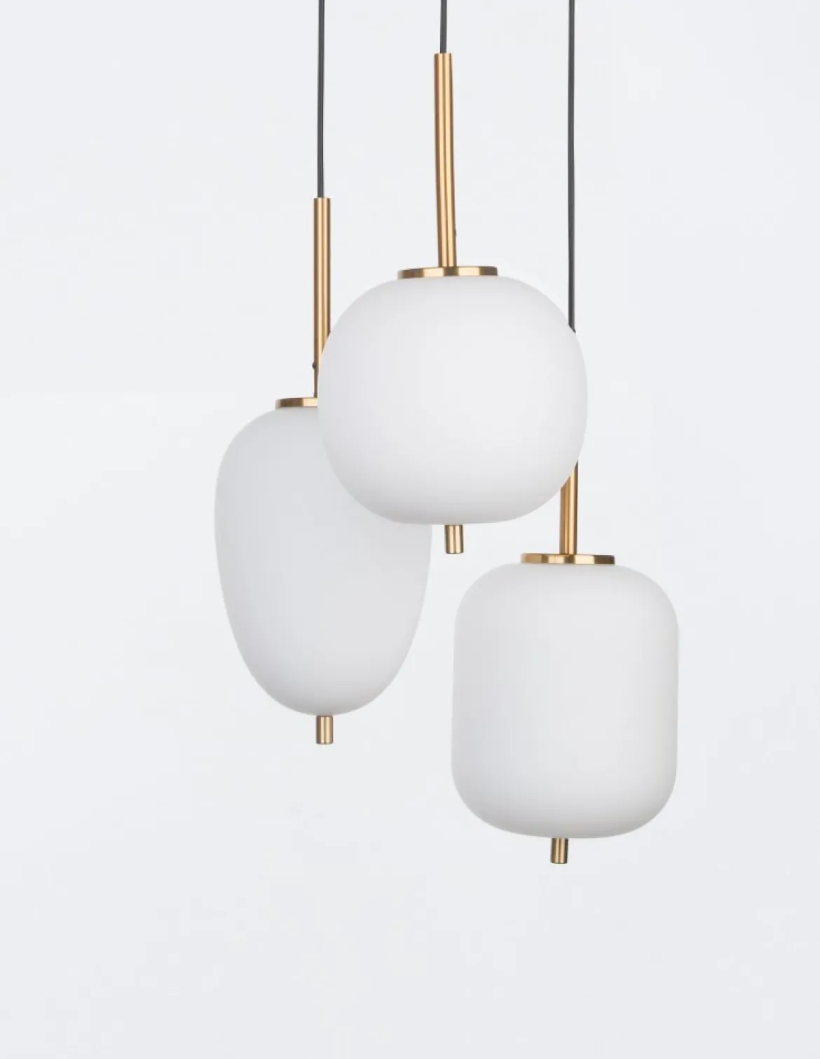 Nova Luce 9624068 LATO Pendelleuchte rund 3-flammig Gold Opal E14