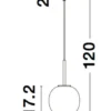 Nova Luce 9624074 LATO Pendelleuchte 18,5cm Schwarz Opal E14