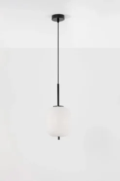 Nova Luce 9624075 LATO Pendelleuchte 16,5cm Schwarz Opal E14