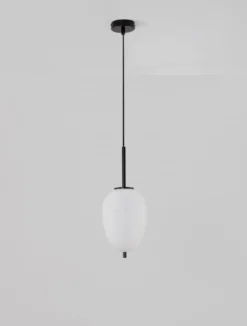 Nova Luce 9624076 LATO Pendelleuchte 15,8cm Schwarz Opal E14