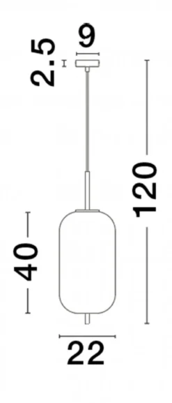Nova Luce 9624080 LATO Pendelleuchte 22cm Gold Rauchglas E27
