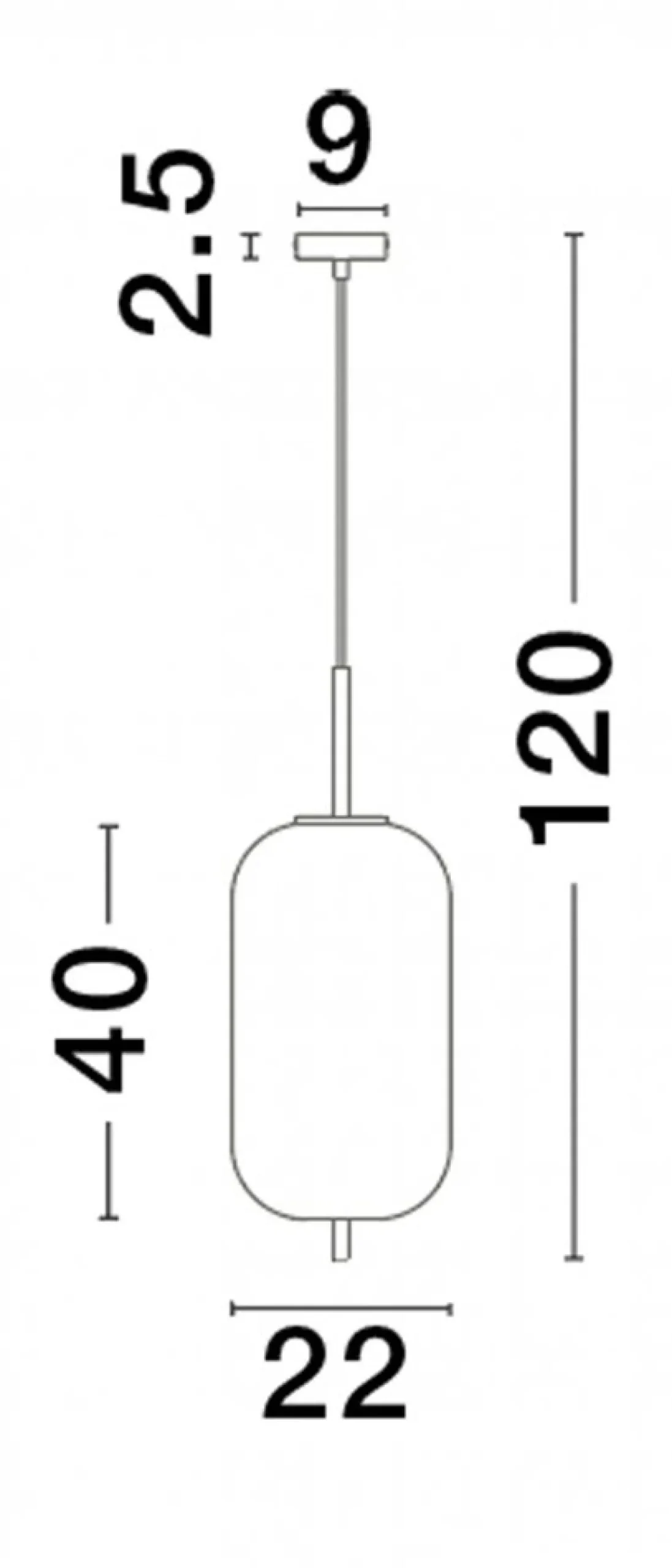 Nova Luce 9624080 LATO Pendelleuchte 22cm Gold Rauchglas E27