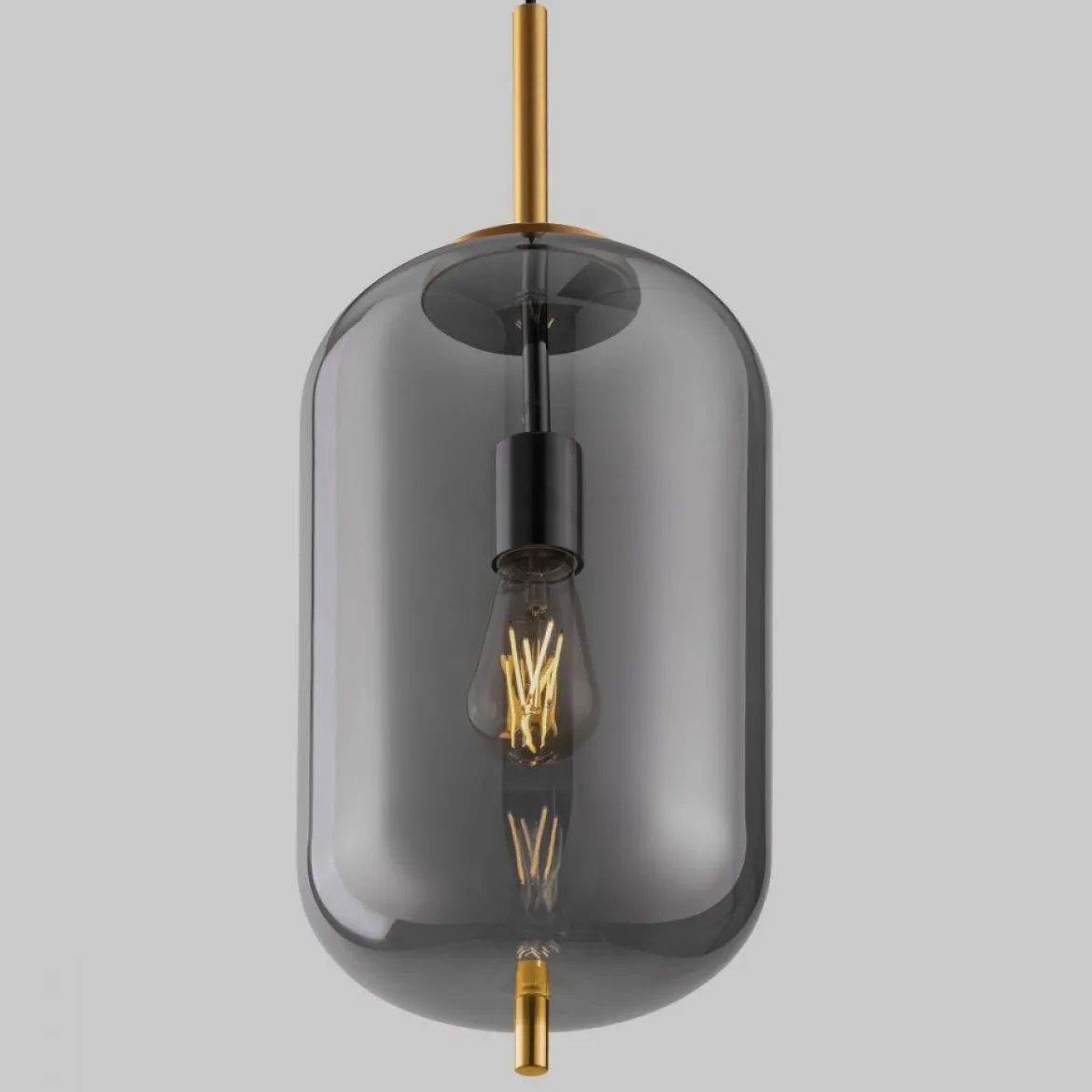 Nova Luce 9624080 LATO Pendelleuchte 22cm Gold Rauchglas E27