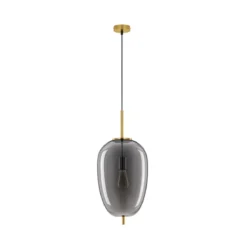 Nova Luce 9624081 LATO Pendelleuchte 27cm Gold Rauchglas E27
