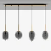 Nova Luce 9624083 LATO Pendelleuchte 4-flammig Gold Rauchglas E27