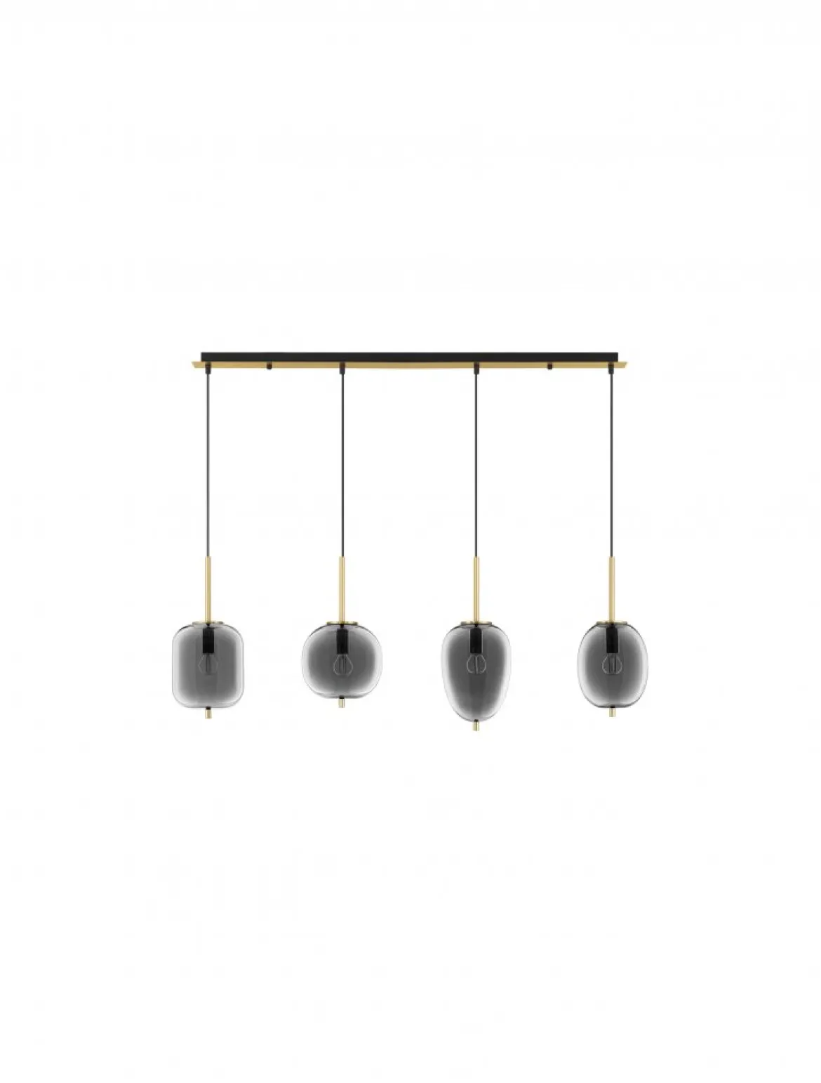Nova Luce 9624083 LATO Pendelleuchte 4-flammig Gold Rauchglas E27