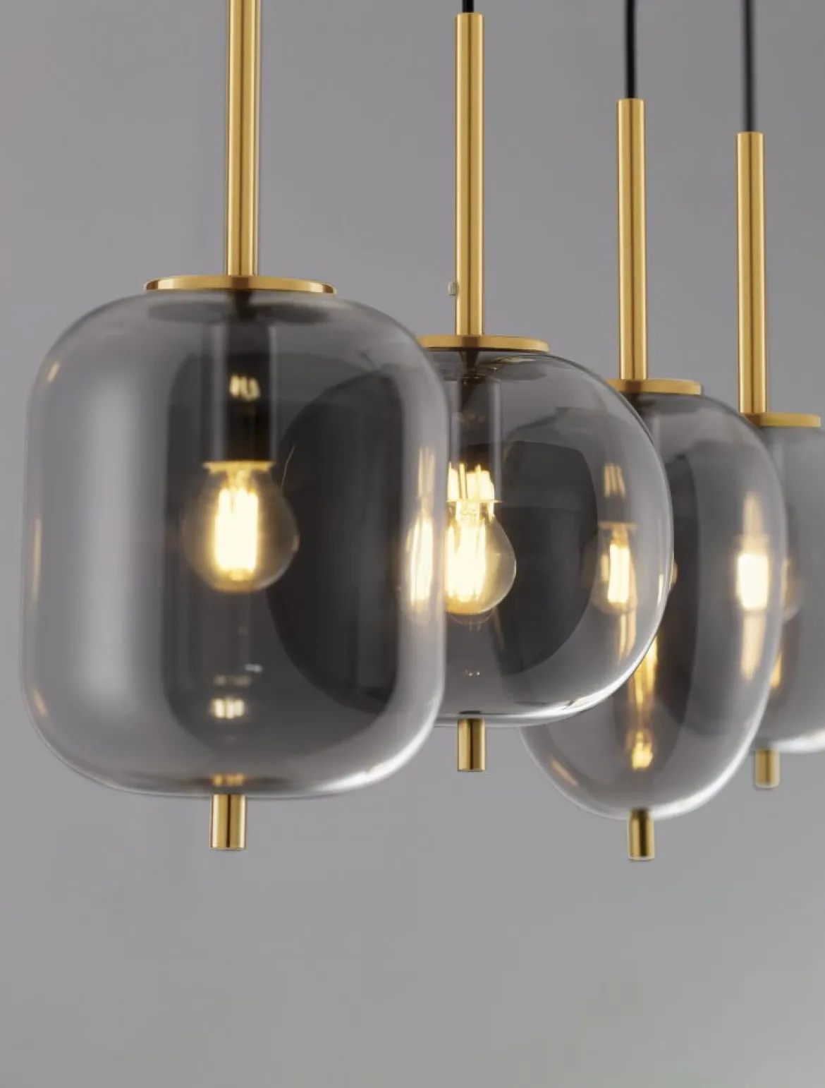 Nova Luce 9624083 LATO Pendelleuchte 4-flammig Gold Rauchglas E27