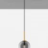Nova Luce 9624096 LATO Pendelleuchte 18,5cm Gold Rauchglas E14
