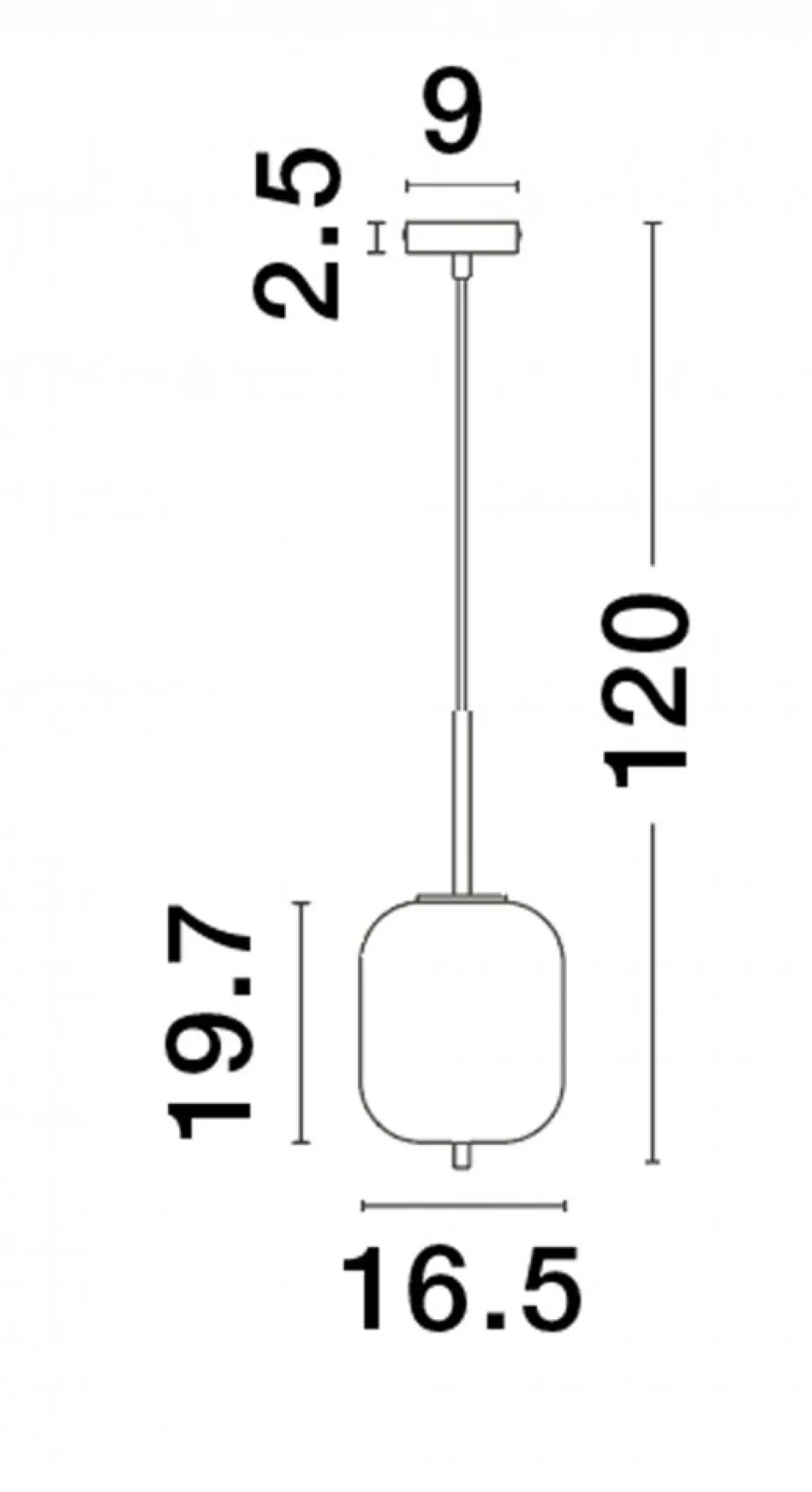 Nova Luce 9624097 LATO Pendelleuchte 16,5cm Gold Rauchglas E14