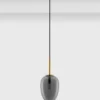Nova Luce 9624098 LATO Pendelleuchte 15,8cm Gold Rauchglas E14