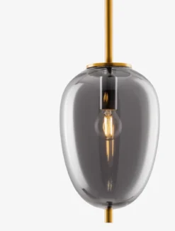 Nova Luce 9624098 LATO Pendelleuchte 15,8cm Gold Rauchglas E14